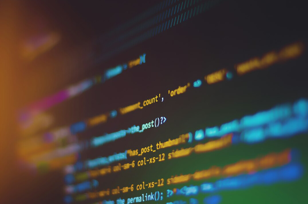 laptop screen with code
